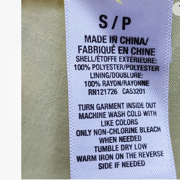 AEROPOSTALE SMALL summer dress YELLOW FLORAL RUFFLED ELASTIC WAIST SIZE SMALL - Picture 11 of 11